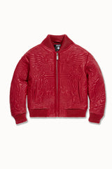 See You In Paradise Kids "Sinister" Leather Bomber Jacket