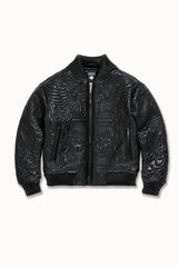 See You In Paradise Kids "Sinister" Leather Bomber Jacket