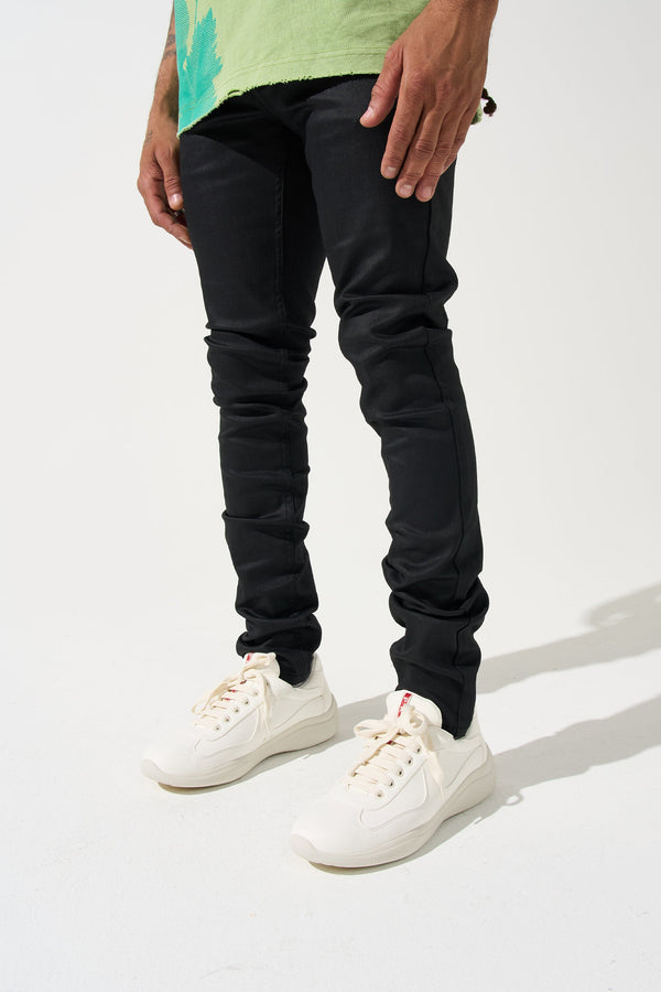 Serenede "Caviar 7" Wax Jet Black Jeans