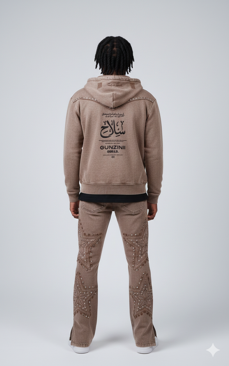 Gunzinii French Terry Star Studded Jogging Set