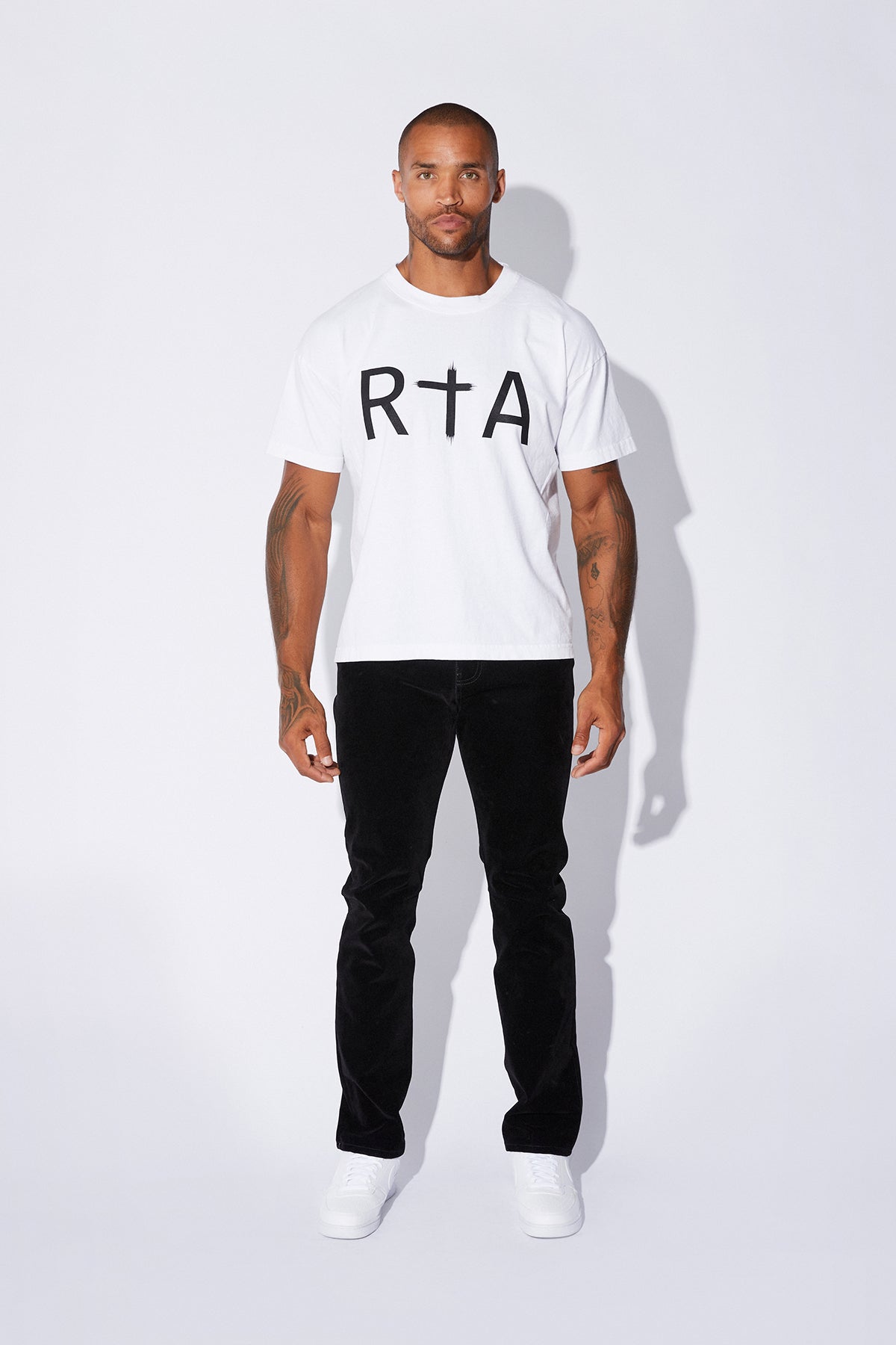 RtA "Liam" Regular Fit Tee - White Front Logo