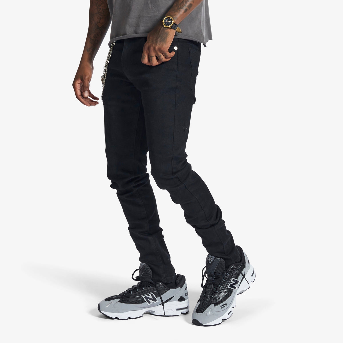 Melee "Noctis" Skinny Normal Jeans - Black