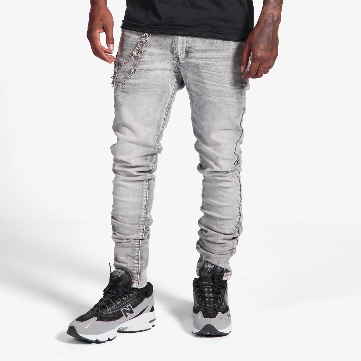 Melee "Siberia Jeans" Skinny Jeans - Grey