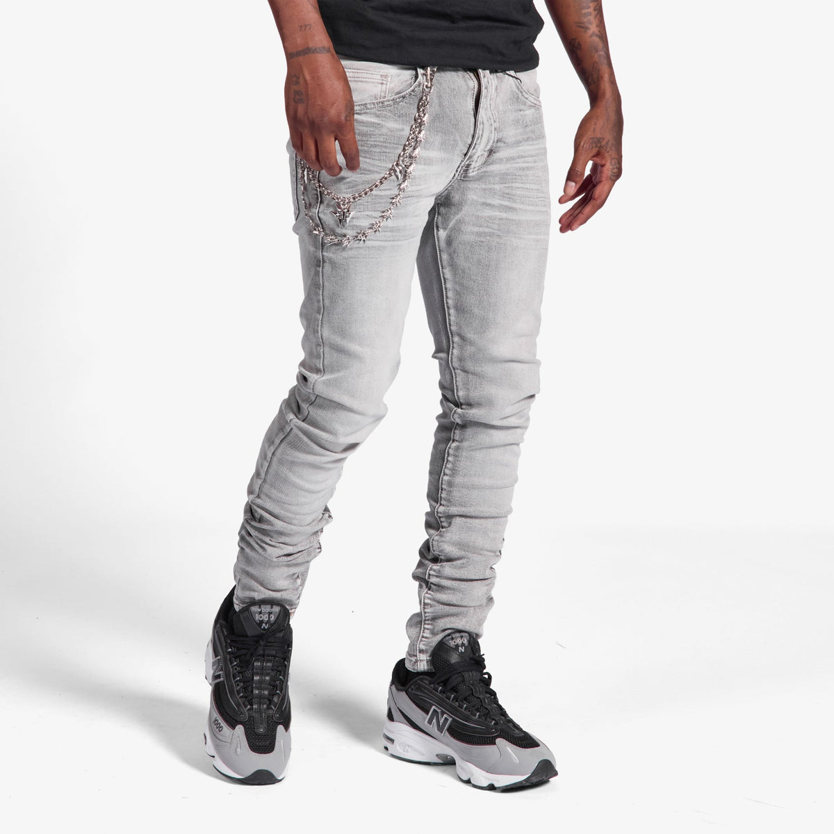 Melee "Siberia Jeans" Skinny Jeans - Grey