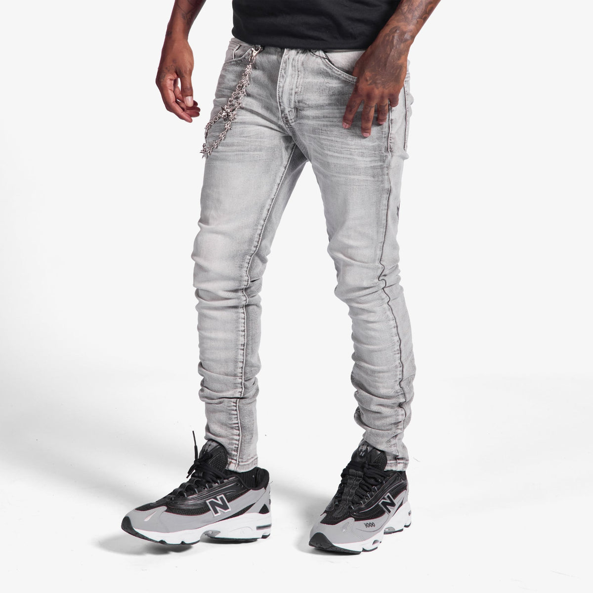 Melee "Siberia Jeans" Skinny Jeans - Grey