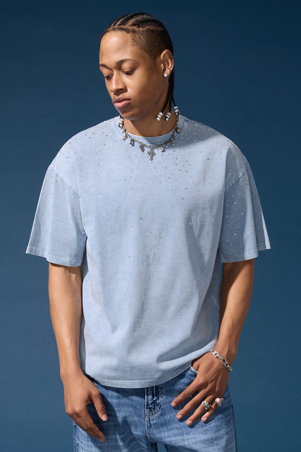 Jordan Craig "Radiant" Rhinestone Crewneck T-Shirt