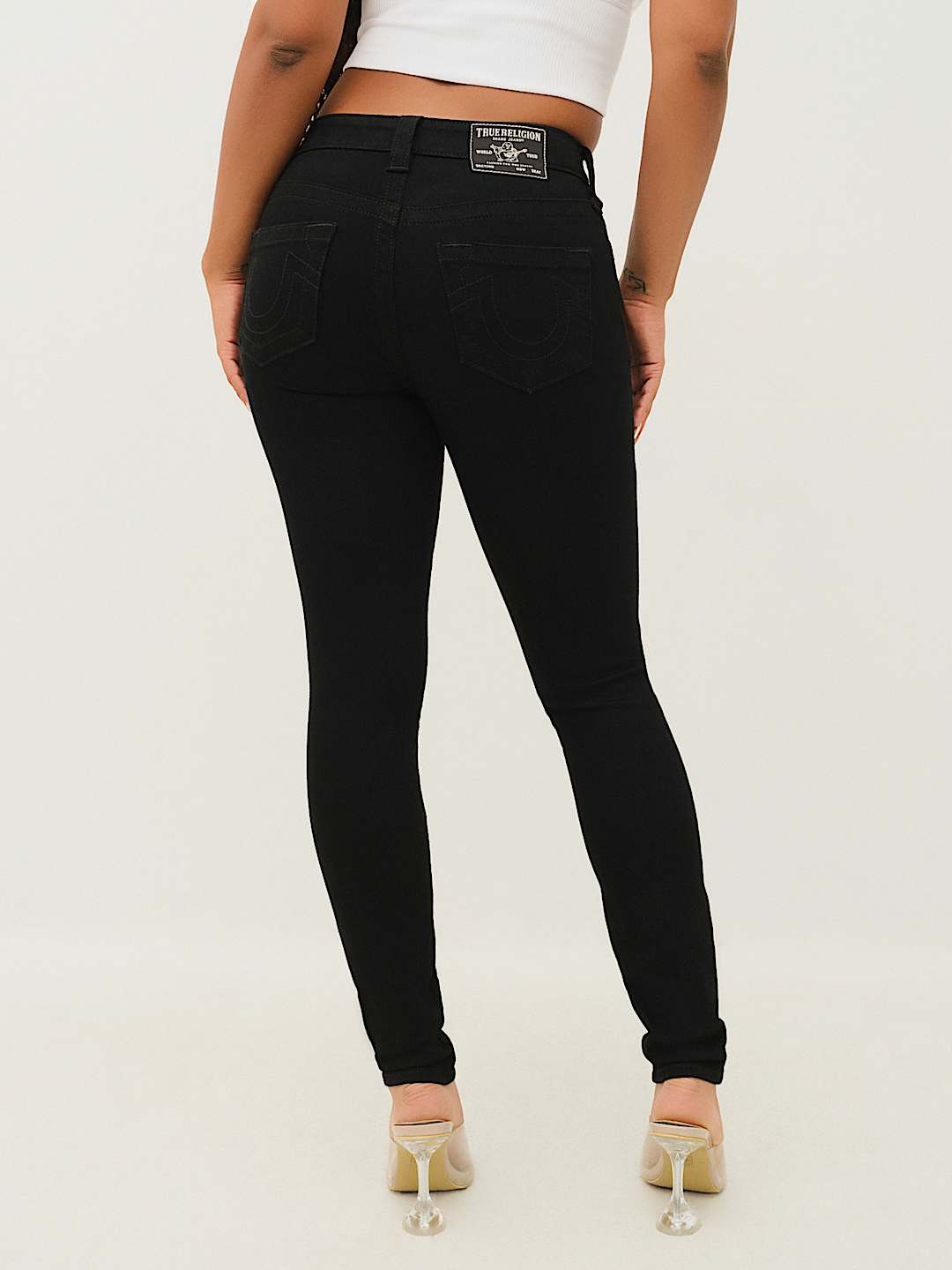 True Religion Women's Jennie Mid Rise Curvy Skinny Jean