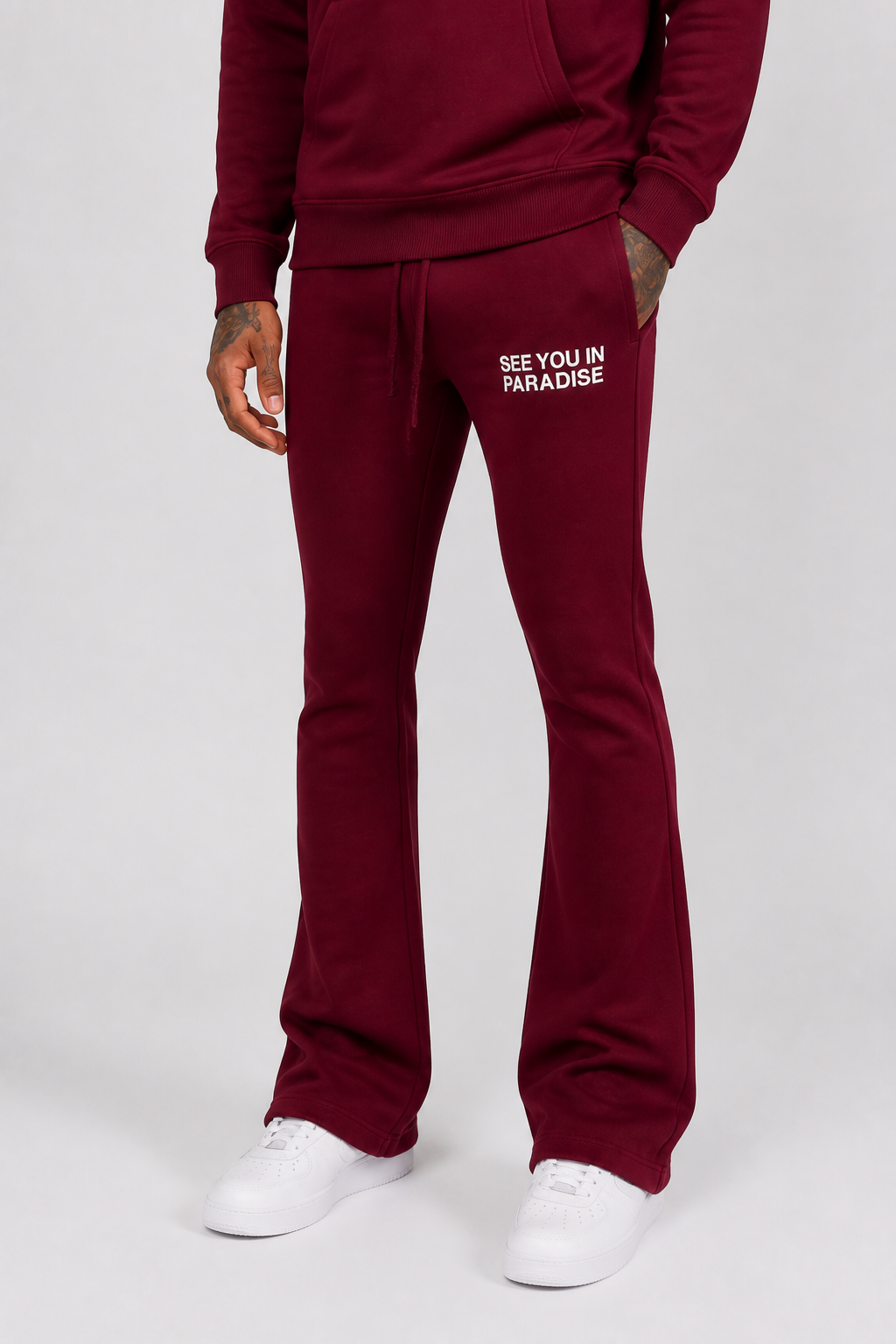 See You in Paradise Wingspan Jogging Suit - Wine