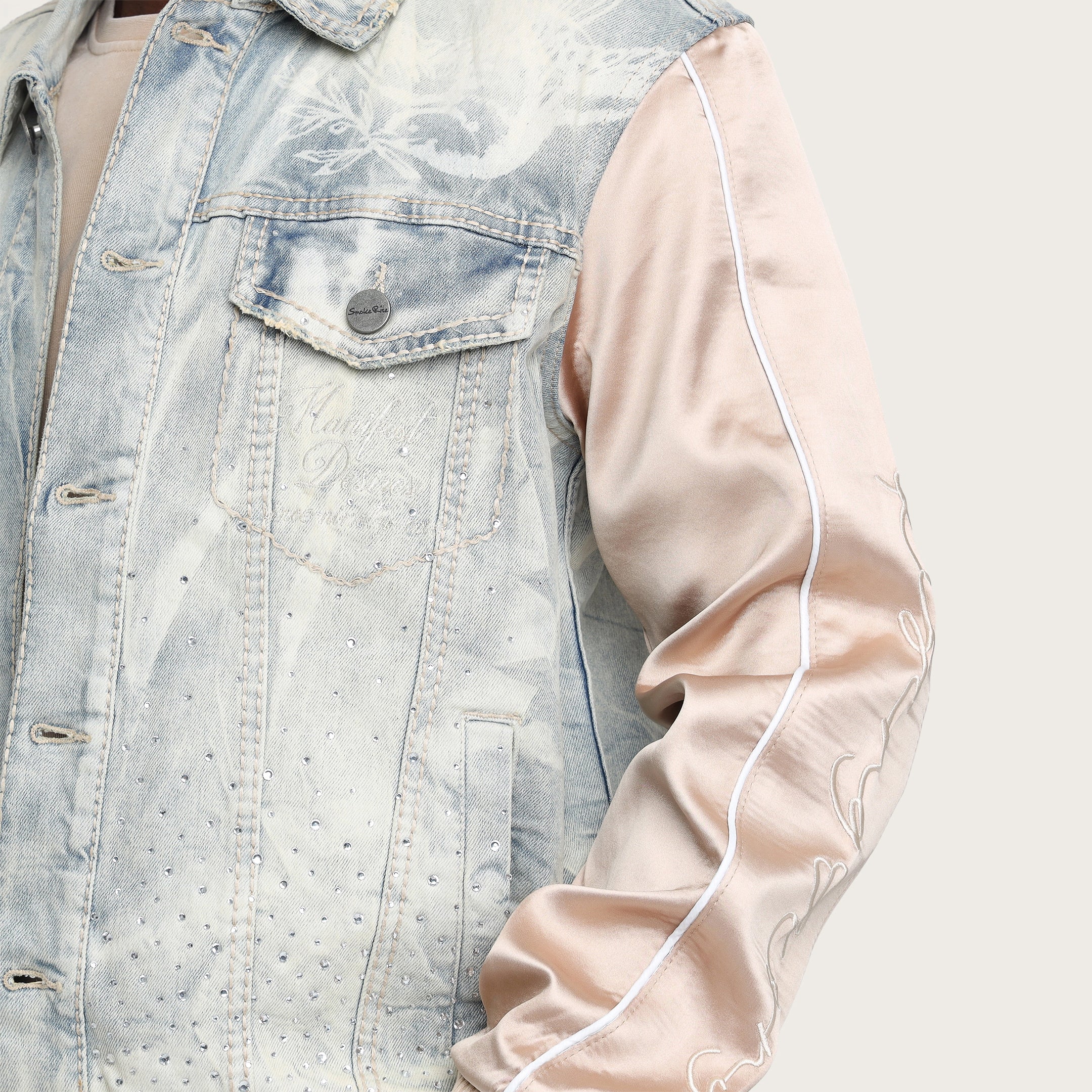 Smoke Rise "Visionary" Rhinestone Denim Jacket