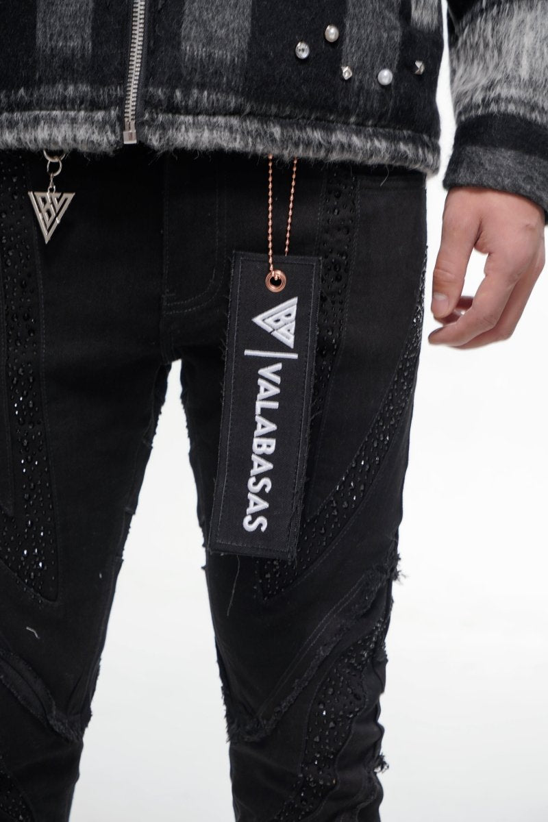 Valabasas "Dusk" Men's Stacked Vintage Black Jeans