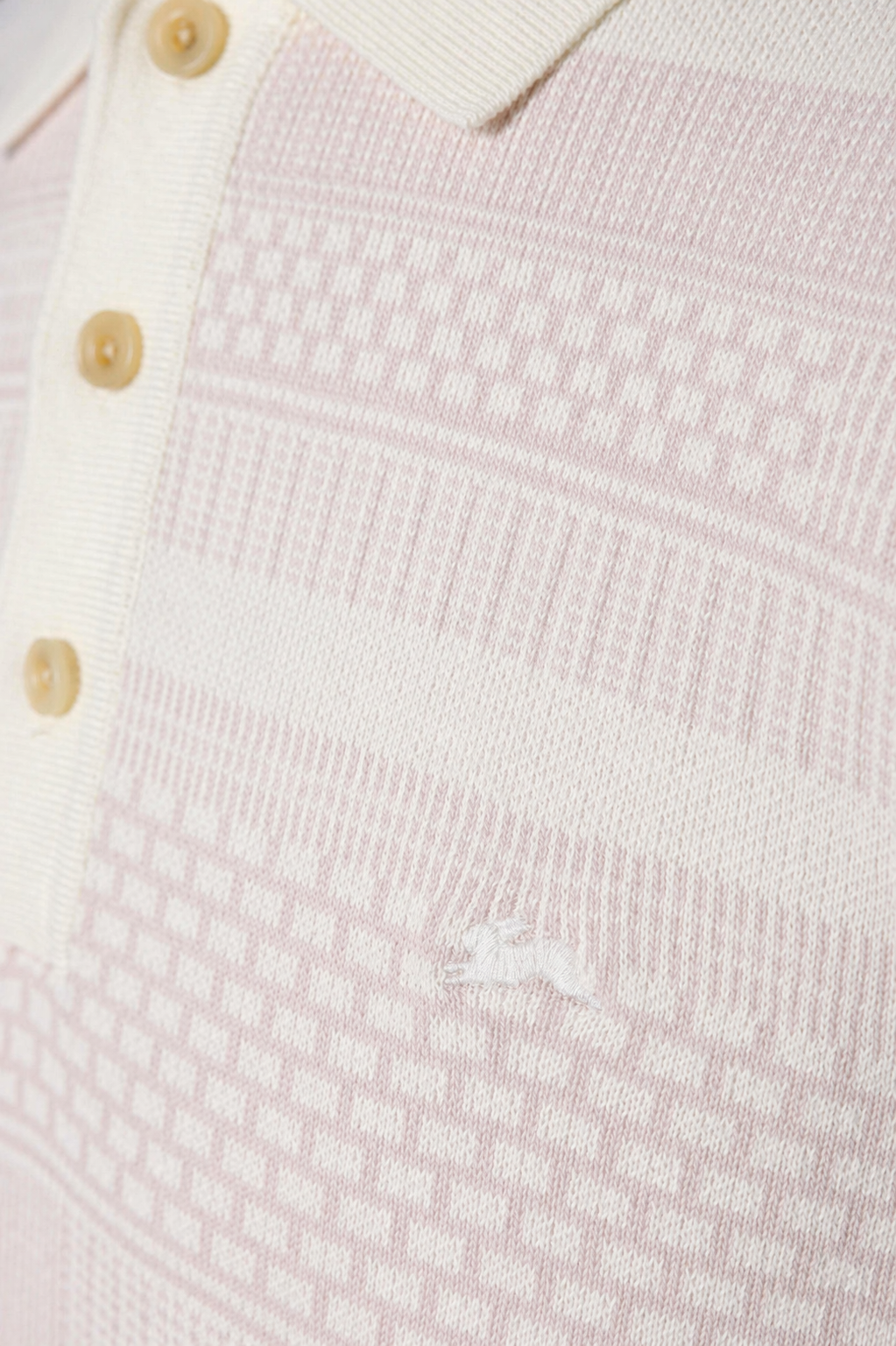 A. Tiziano "Irving" Jacquard Knit Polo Casual Shirt