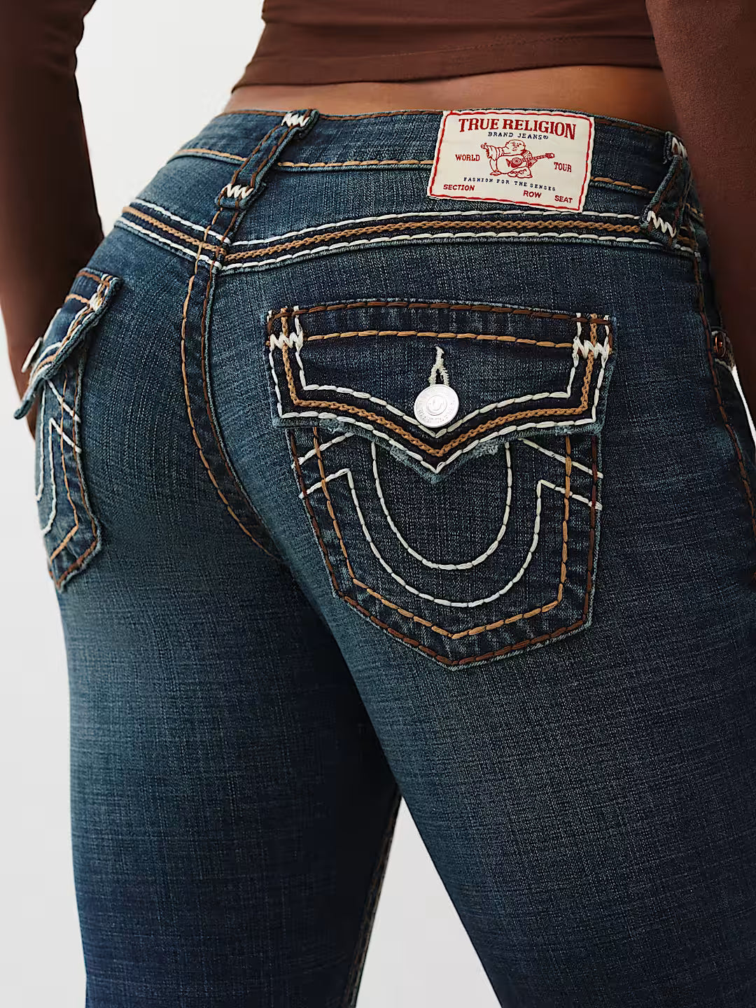 True Religion Women's Becca Mid Rise Super T Bootcut Jean - True Bond