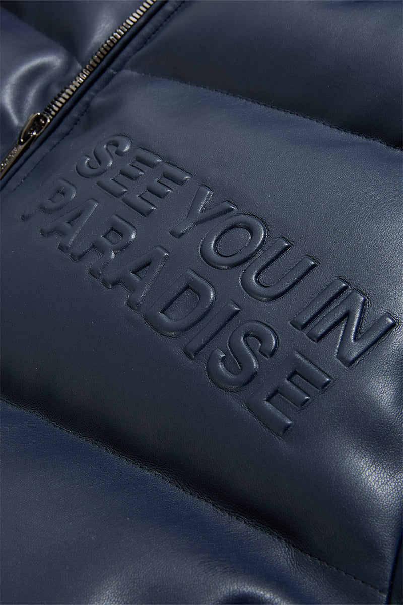 See You In Paradise "The Wild One" Puffer Leather Jacket