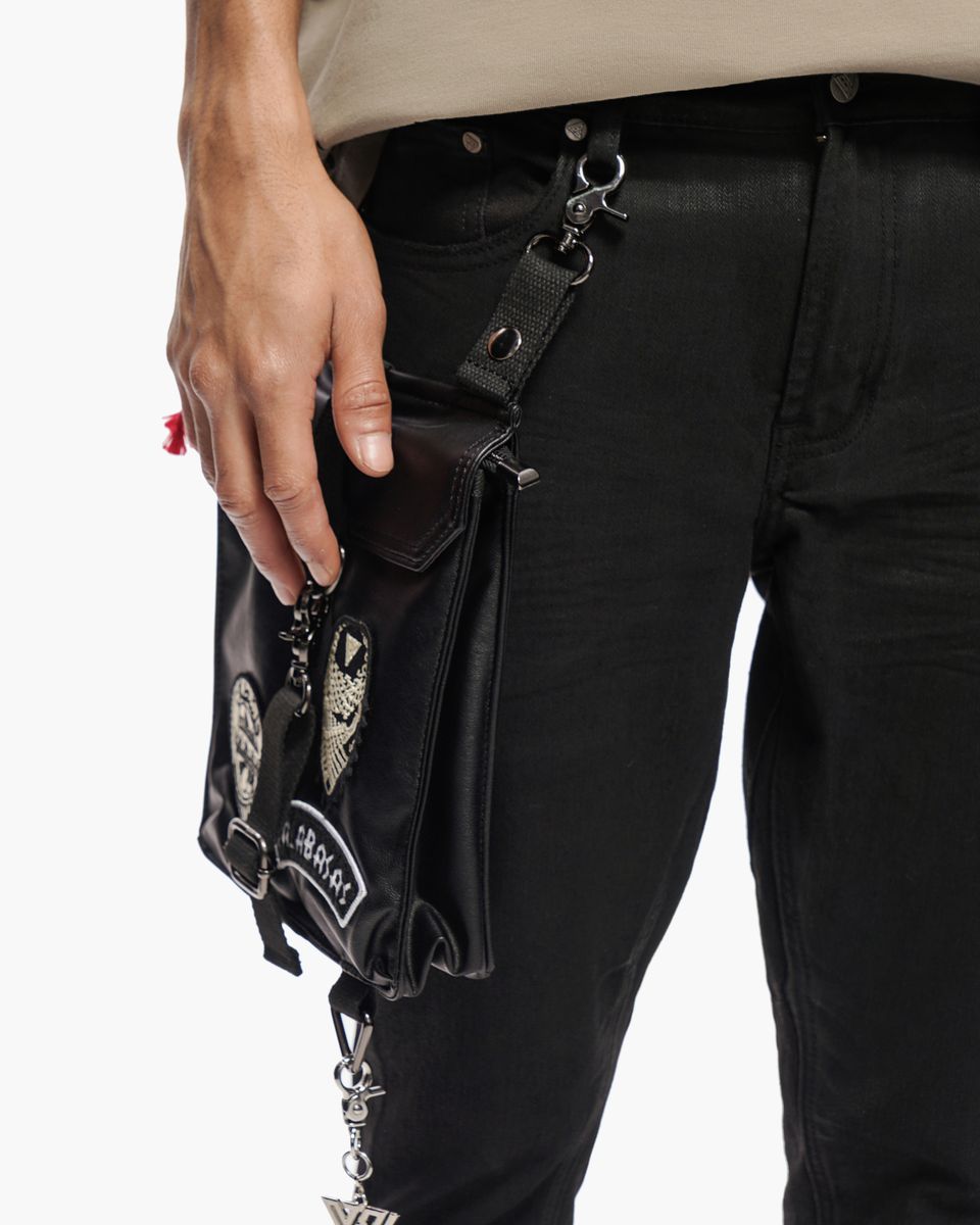 Valabasas "Story" Stacked Wax Black Jean