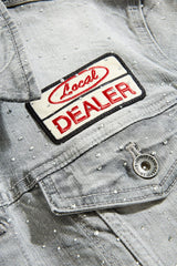 Jordan Craig "Local Dealer" Rhinestone Trucker Denim  Jacket