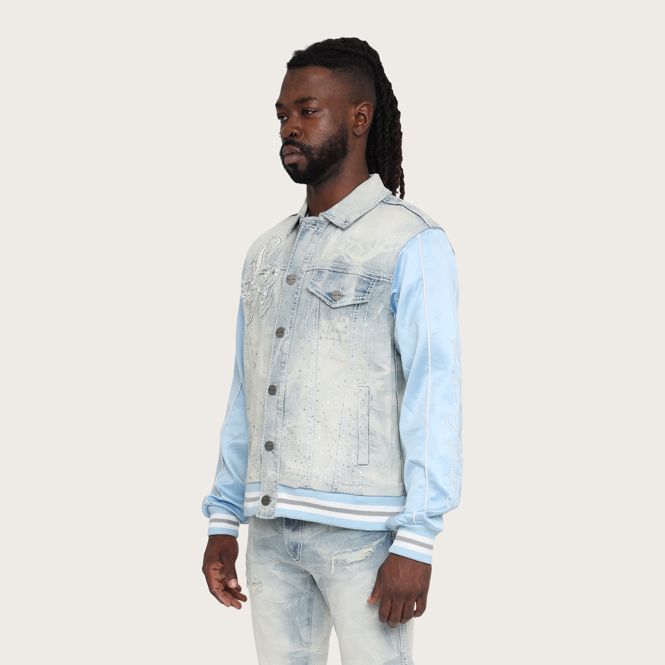 Smoke Rise "Visionary" Rhinestone Denim Jacket