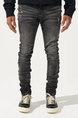 Serenede "Fume" Faded Black Smoke Wash Jeans