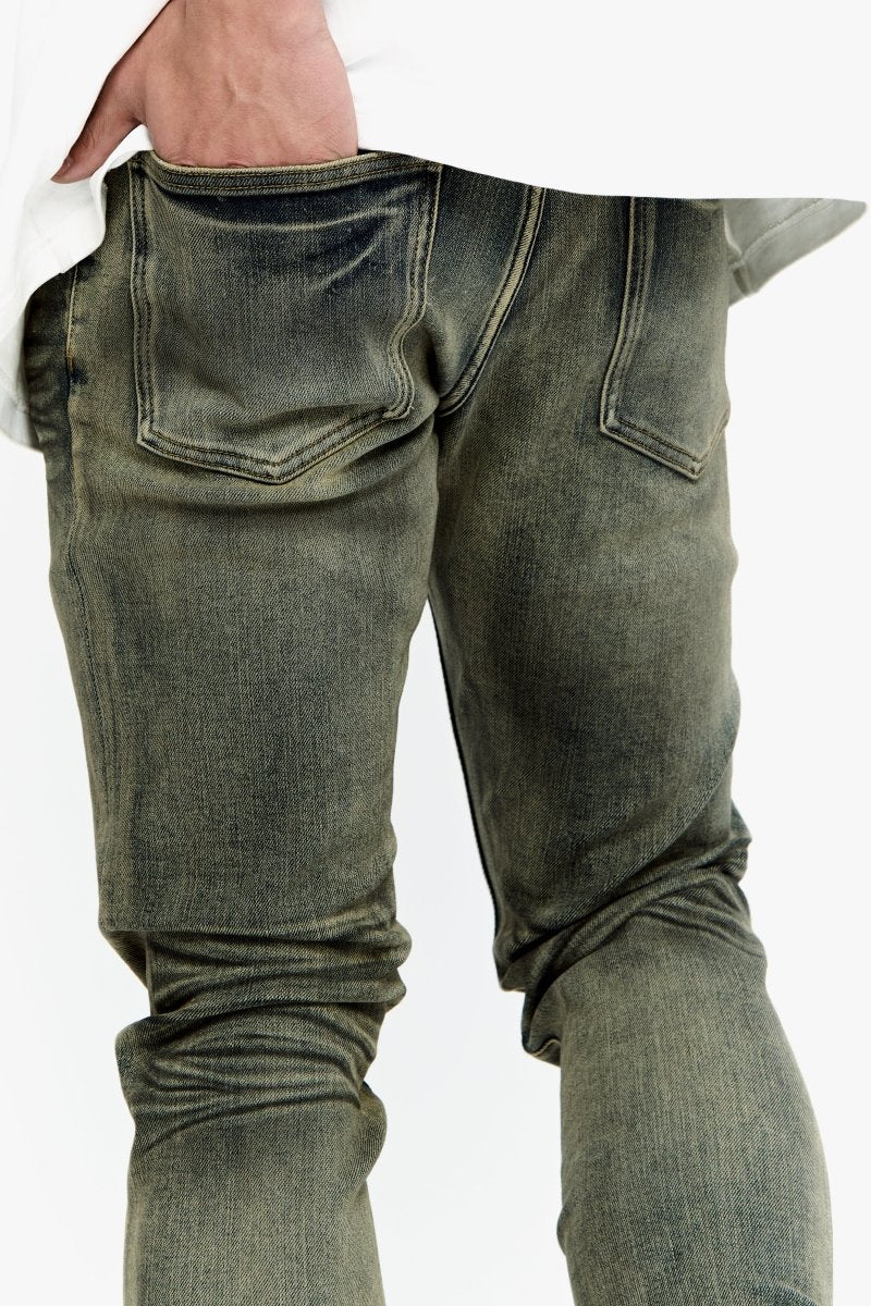 Valabasas Skinny Jean "Mr. Flex" - Brown/Blue Vintage Washed