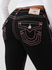 True Religion Women's Becca Mid Rise Super T Bootcut Jean - Black Rinse
