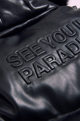 See You In Paradise "The Wild One" Kids Puffer Leather Jacket