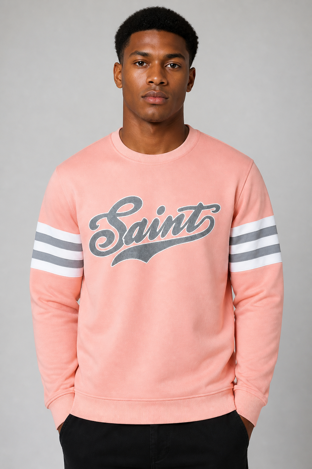 Black Pike "Grace" Fleece Crew - Pink