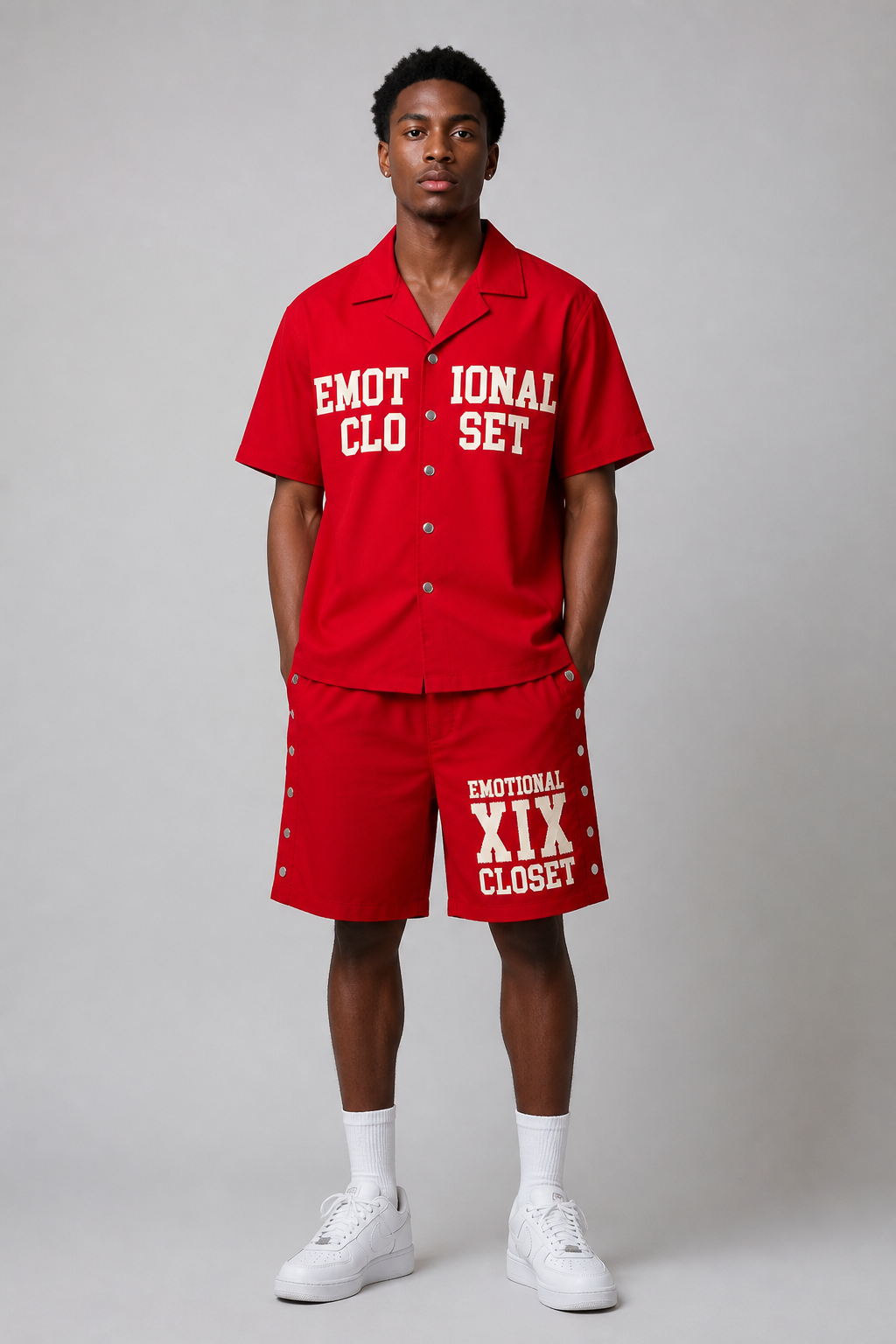 Mixed Emotion "Backyard" Nylon Short Set