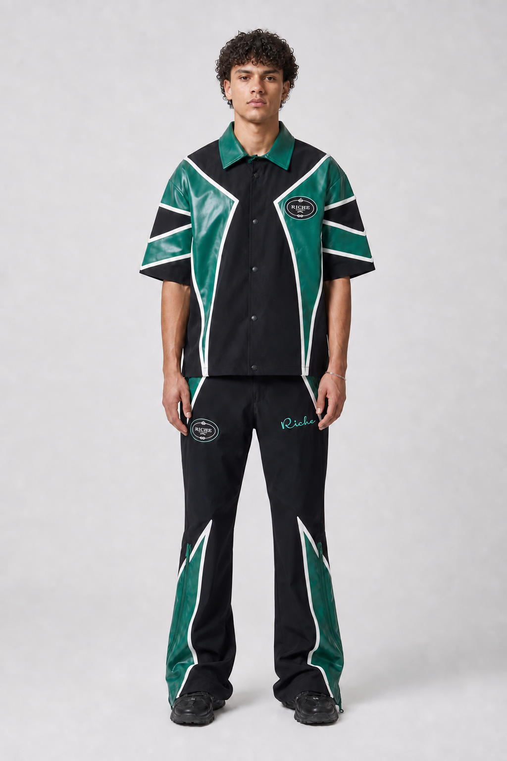 Vie+Riche Vie Riche "Viking Panel" Nylon Set - Black/Green