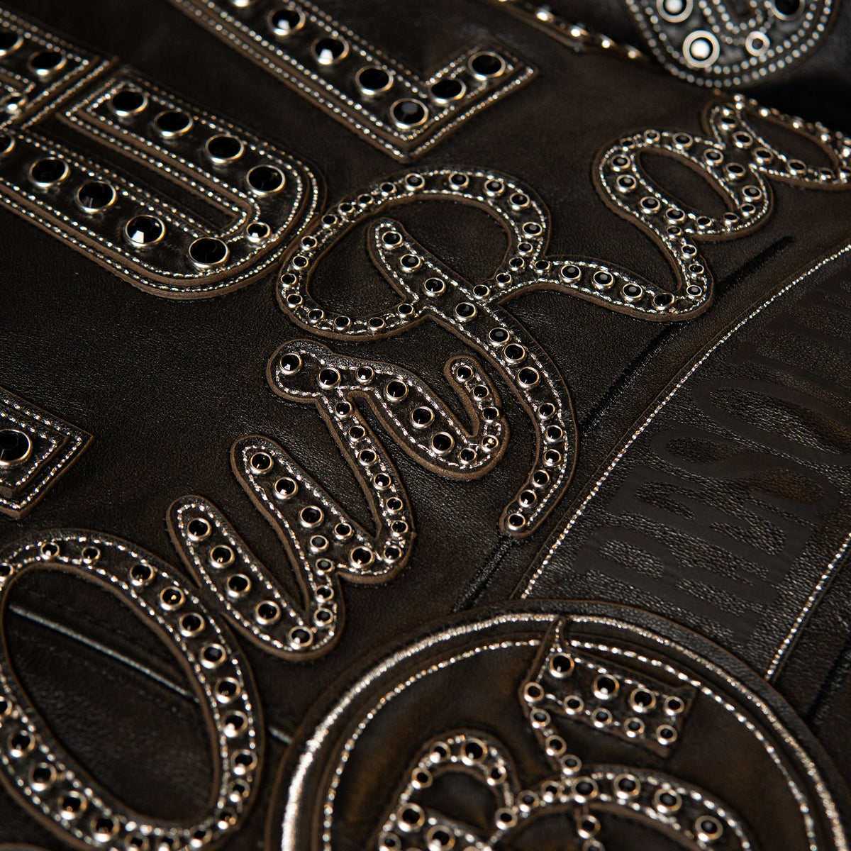 Pelle Pelle "True to Our Roots" Rhinestone Leather Jacket - Black