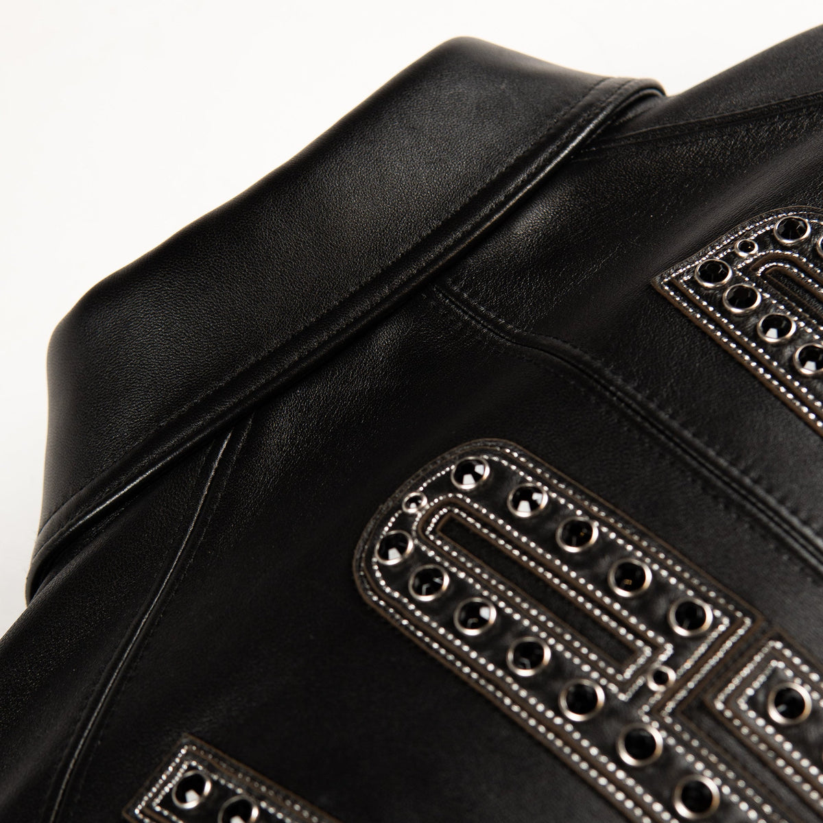 Pelle Pelle "True to Our Roots" Rhinestone Leather Jacket - Black