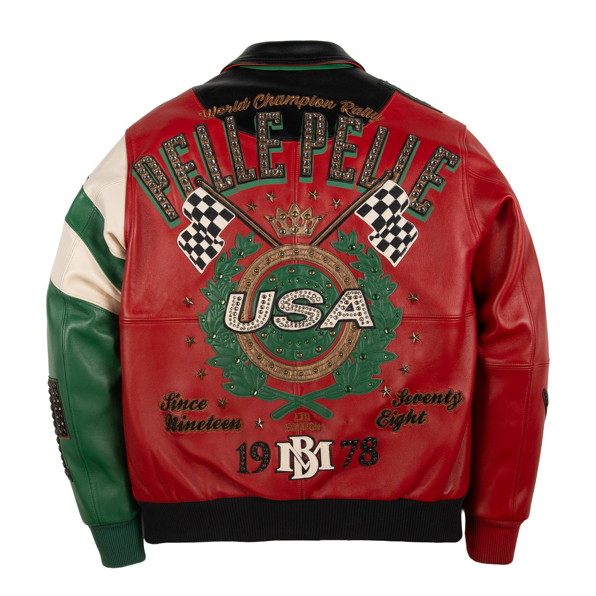 Pelle Pelle "Daytona Special" Jacket - Cabernet/Black/Jet Green
