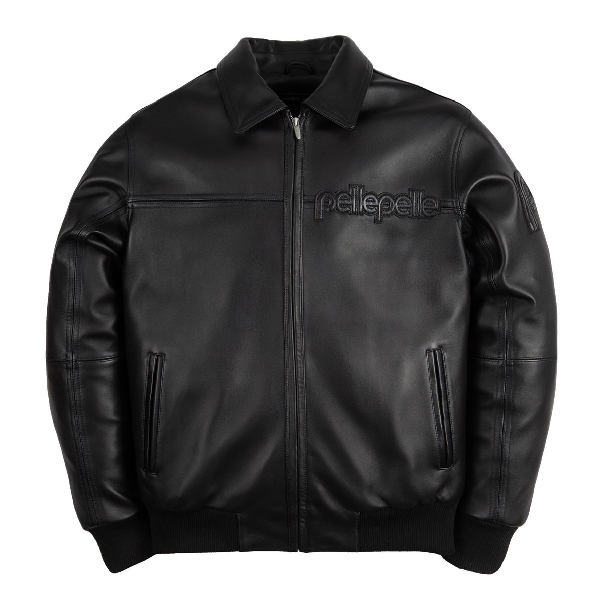 Pelle Pelle Basic Corded Leather Jacket - Black