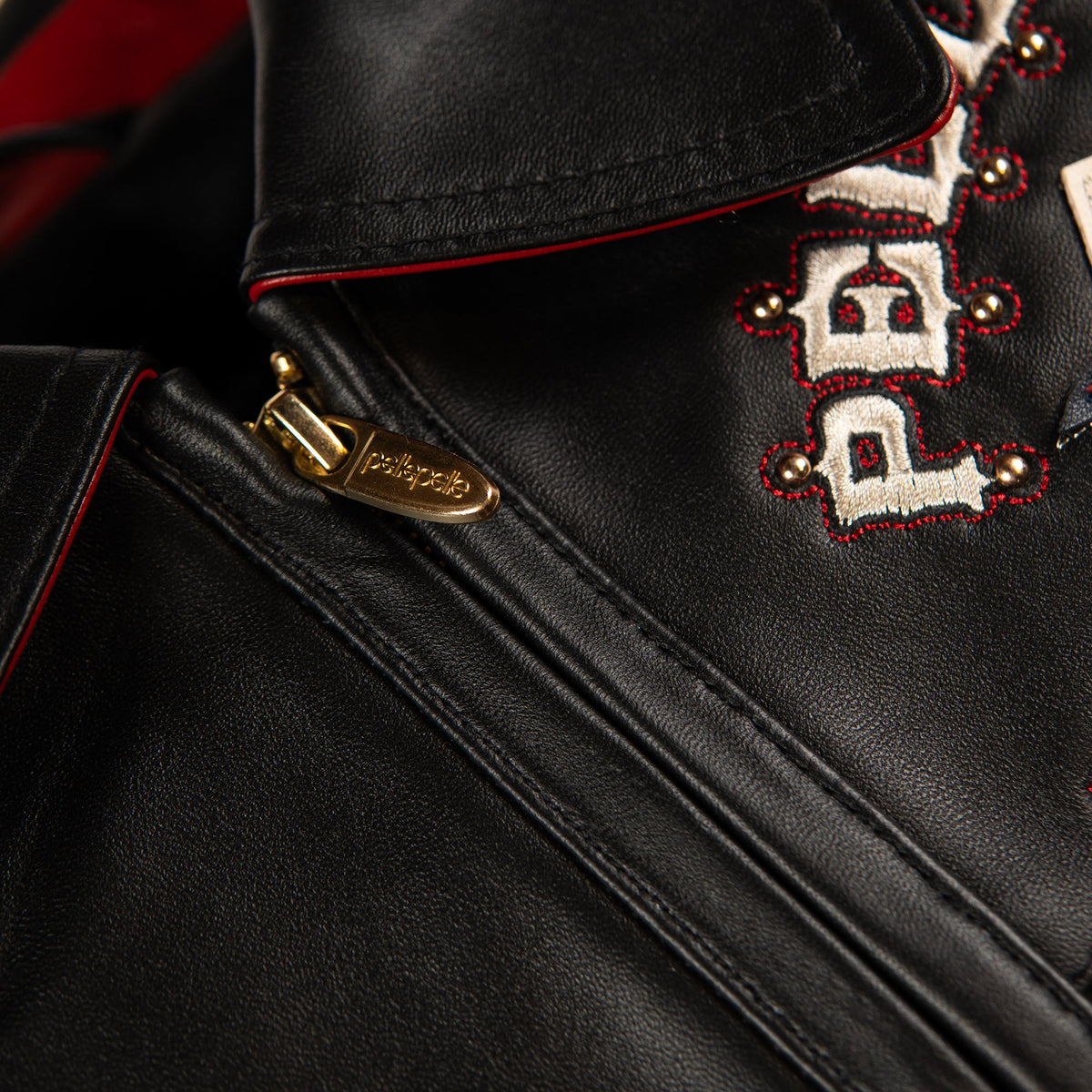 Pelle Pelle "Unrivaled Anniversary" Studs & Rhinestones Jacket - Black