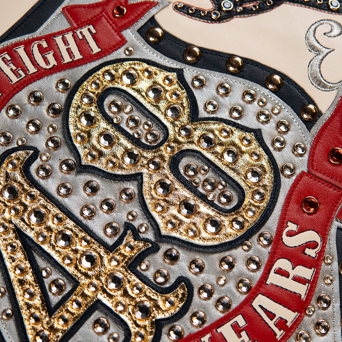 Pelle Pelle "Unrivaled Anniversary" Studs & Rhinestones Jacket - Ivory