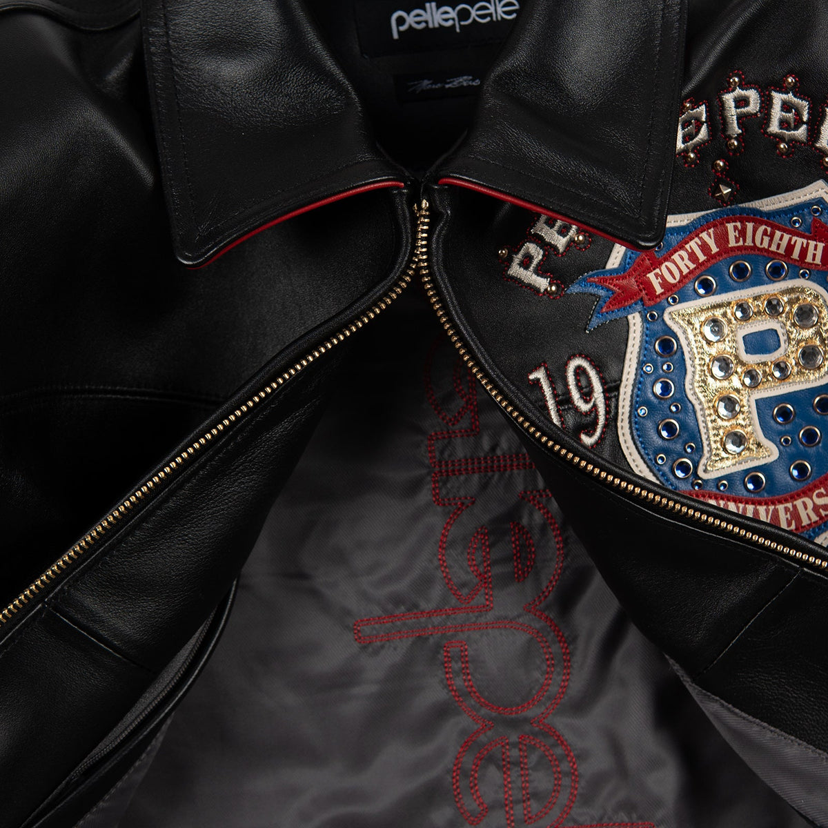 Pelle Pelle Women's "Unrivaled Anniversary" Studs & Rhinestones Jacket