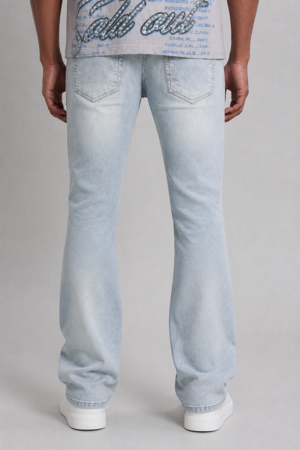 Anom "Void" Stacked Flare Zipper Jeans