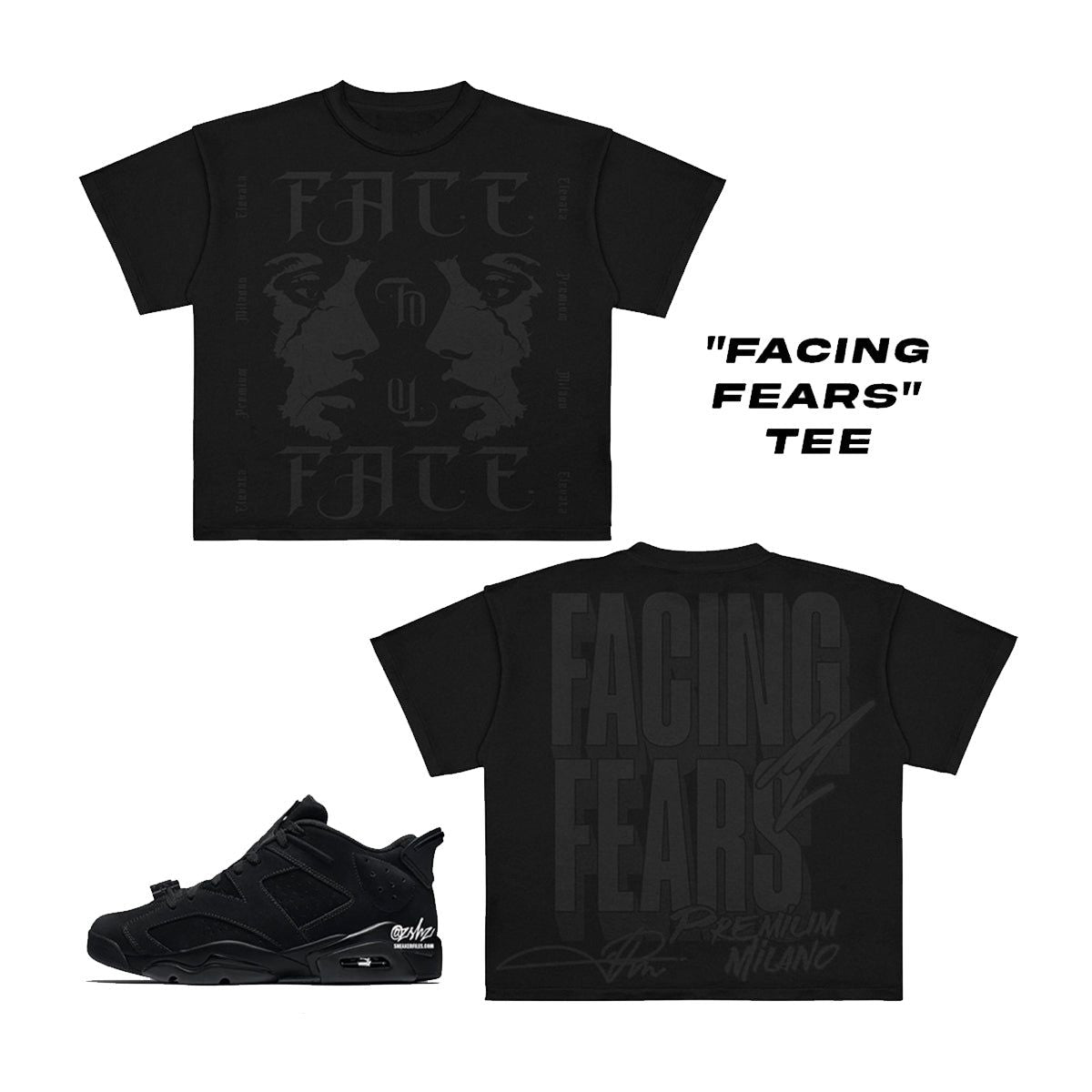 Premium Milano "Facing Fears" Crewneck Graphic Tee