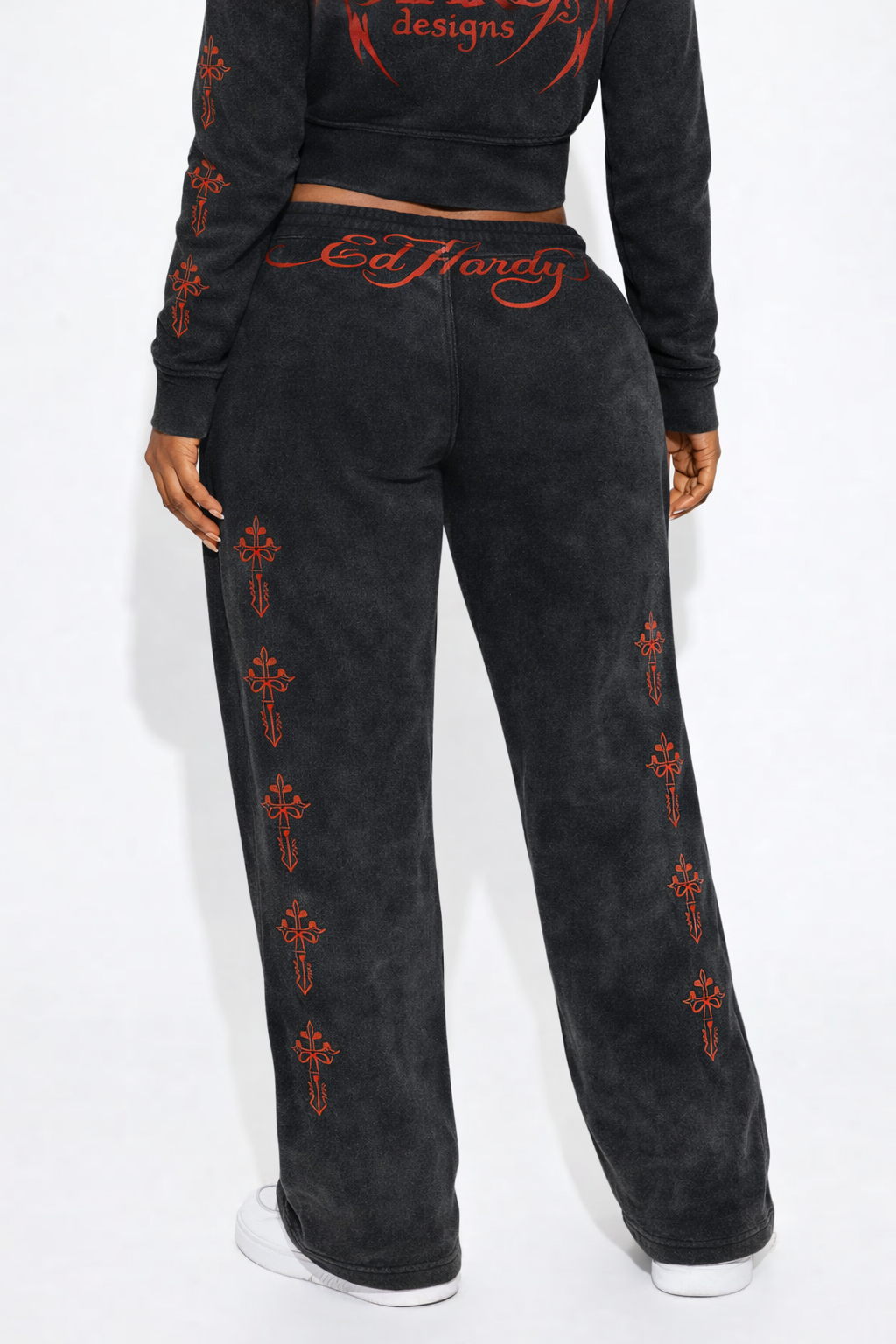 Ed Hardy "Crosses" Zip Hoodie & Sweatpants