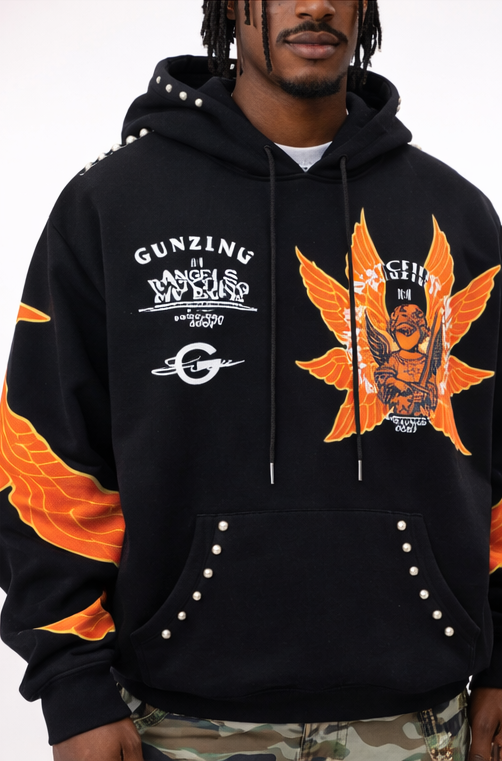 Gunzinii "Angels Watching" French Terry Hoodie