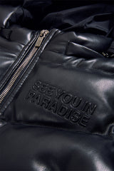 See You In Paradise "The Wild One" Kids Puffer Leather Jacket