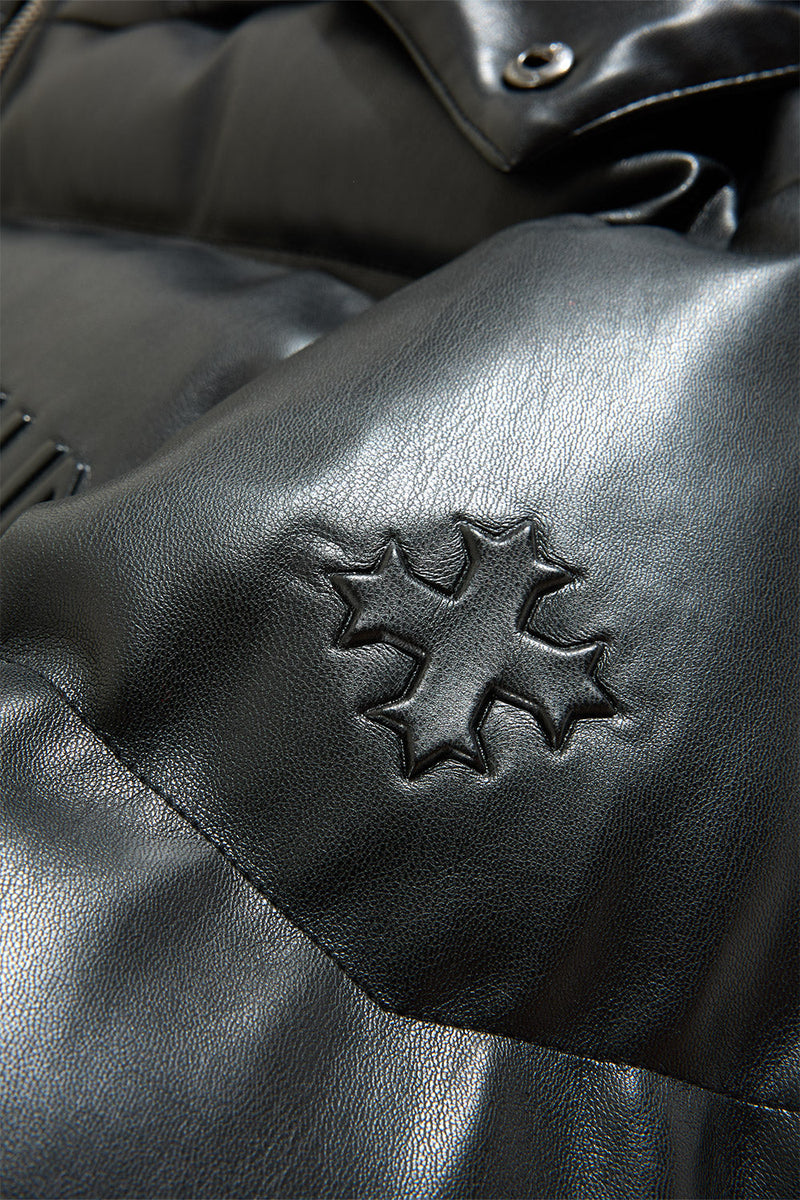 See You In Paradise "The Wild One" Puffer Leather Jacket