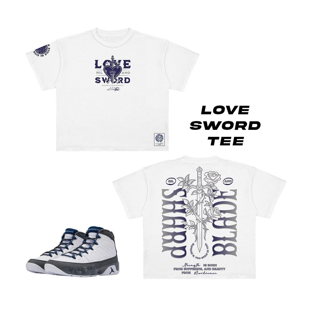 Premim Milano "Love Sword" Crewneck Graphic Tee