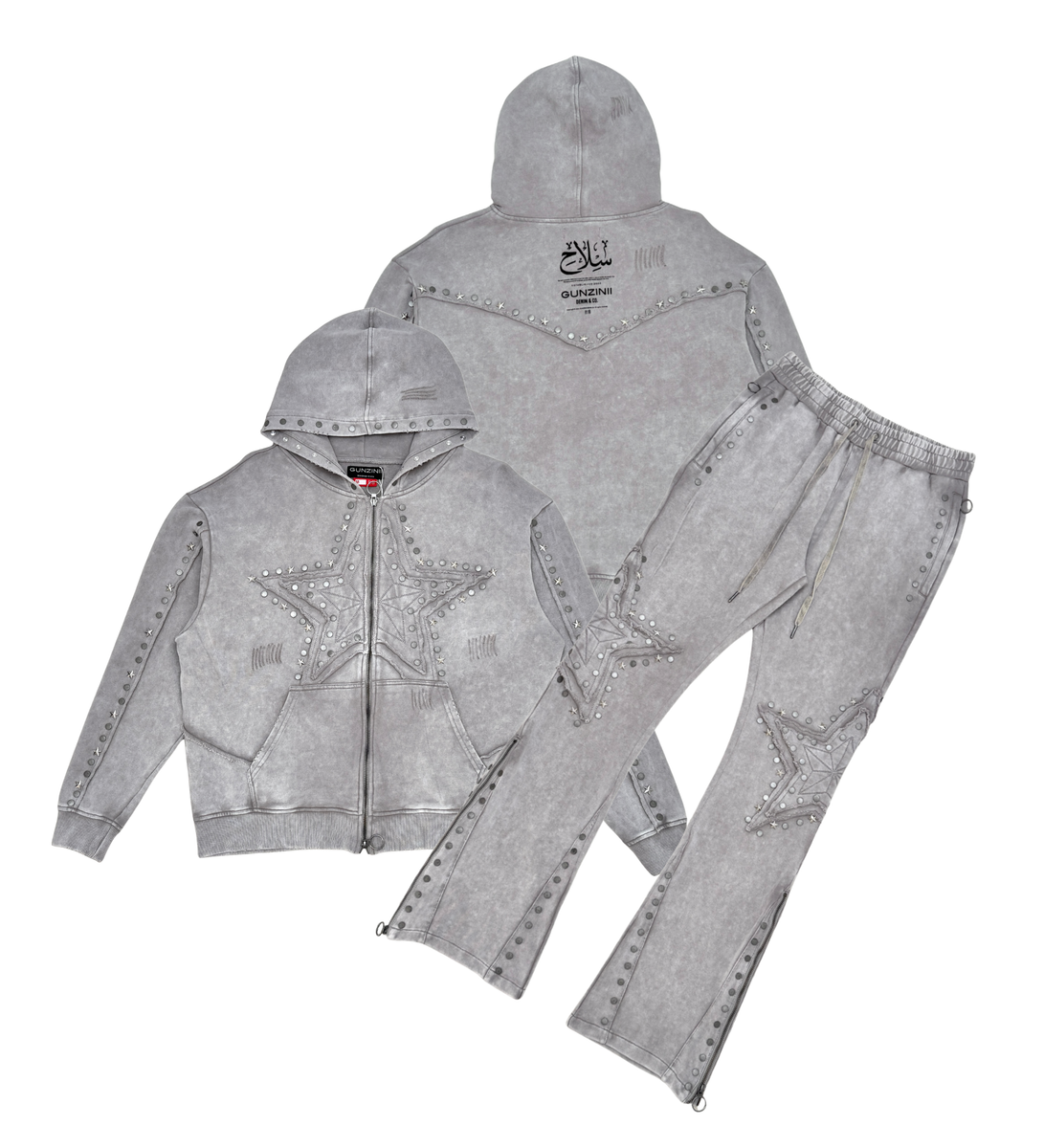 Gunzinii French Terry Star Studded Jogging Set
