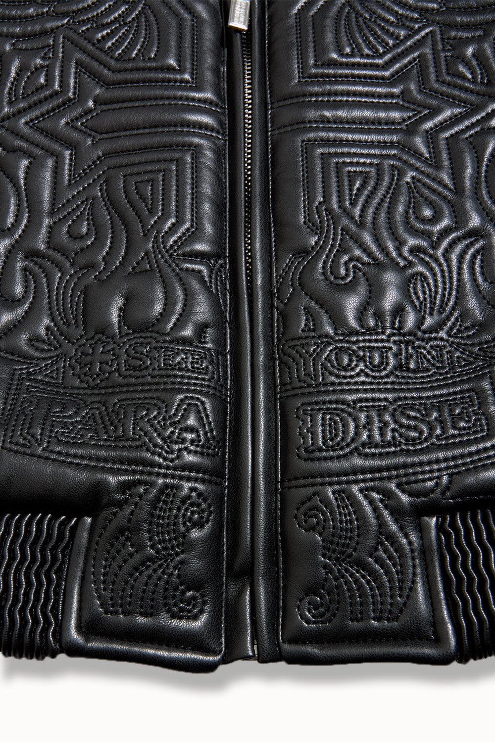 See You In Paradise Kids "Sinister" Leather Bomber Jacket