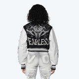 Smoke Rise "Dystopia" Crop Fit Varsity Jacket