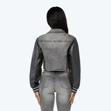 Smoke Rise Rhinestone Jean Trucker Jacket & Pinching Stack Pants