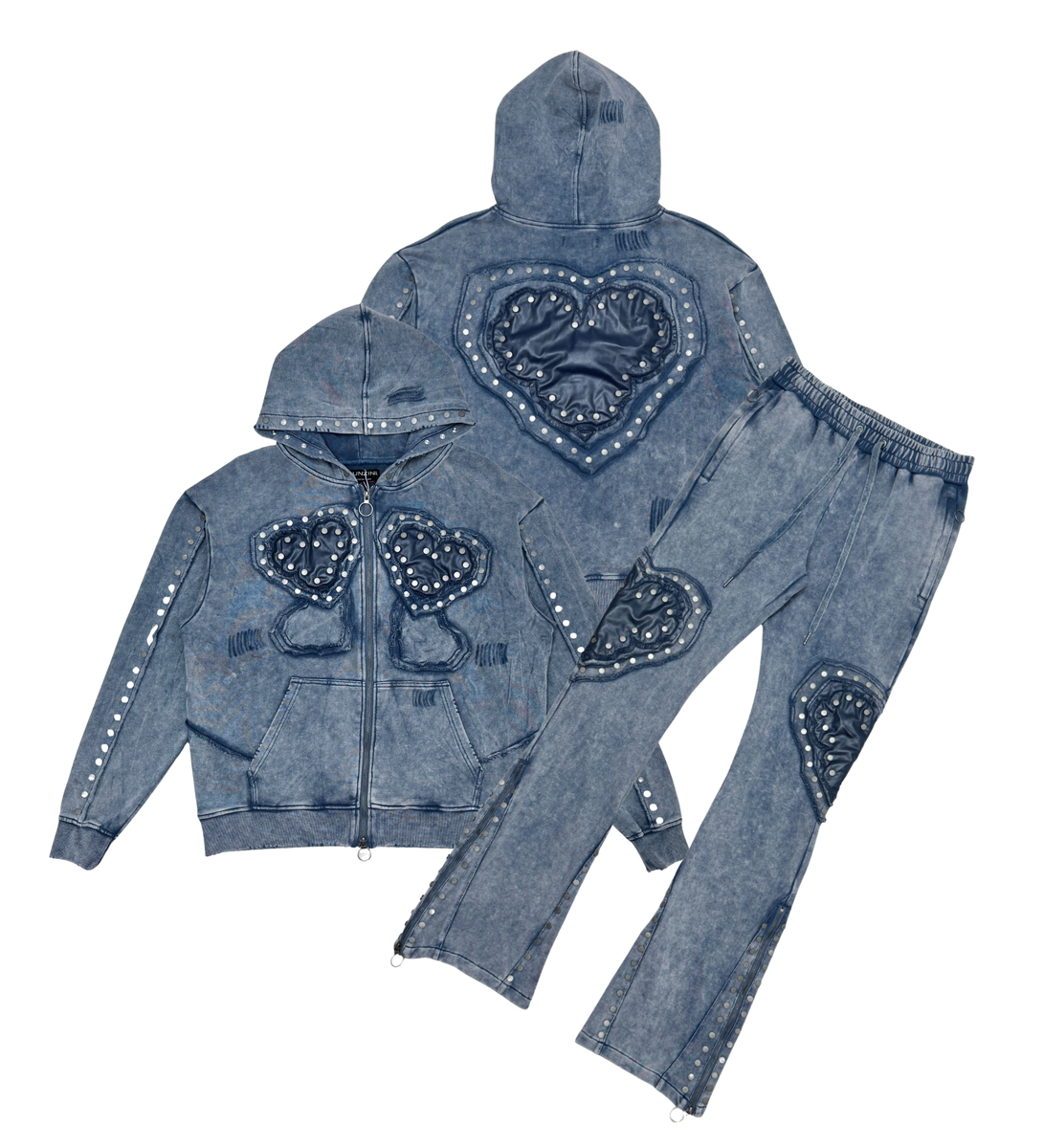 Gunzinii French Terry Star Studded Jogging Set