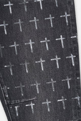 RTA Bryant Skinny Jean - Noir Coated Grey