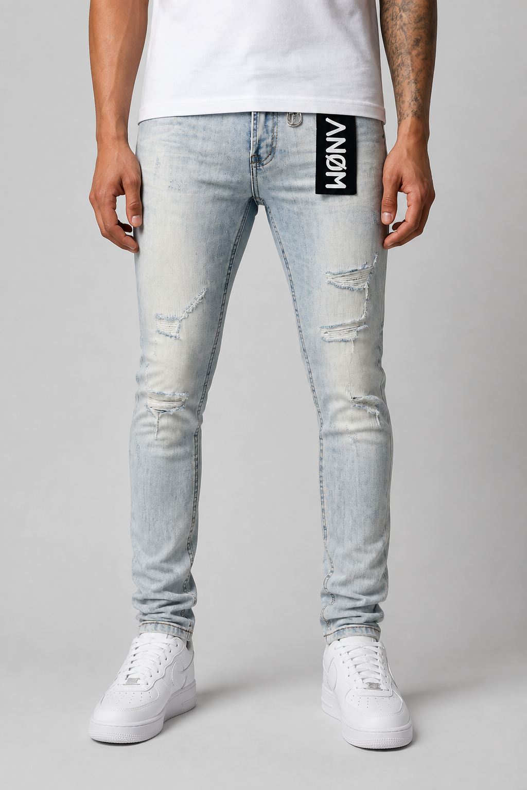 ANOM "Subzero" Fitted Jeans - Ice Blue
