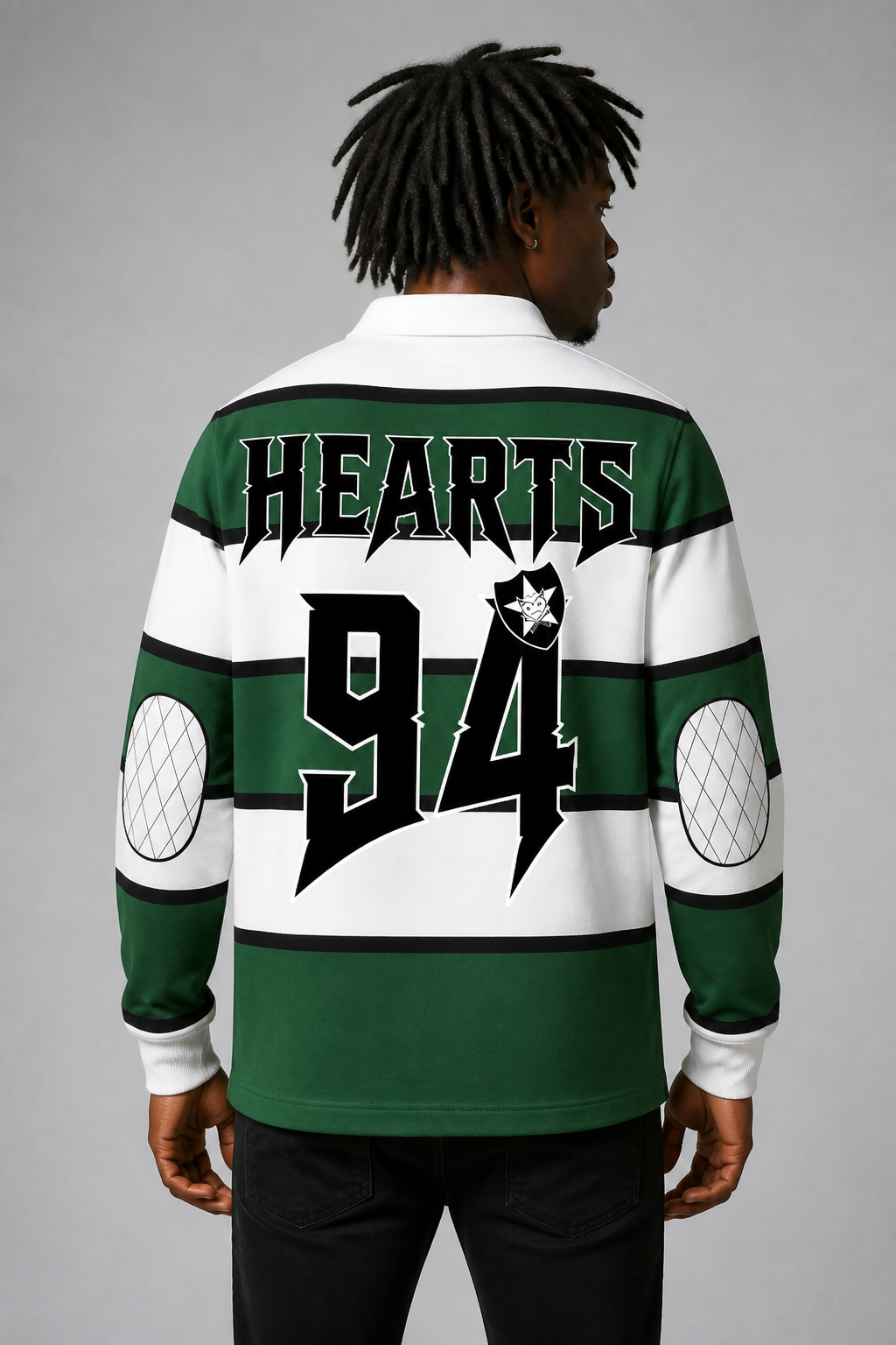 Shattered Hearts Knited Rugby Long Sleeve