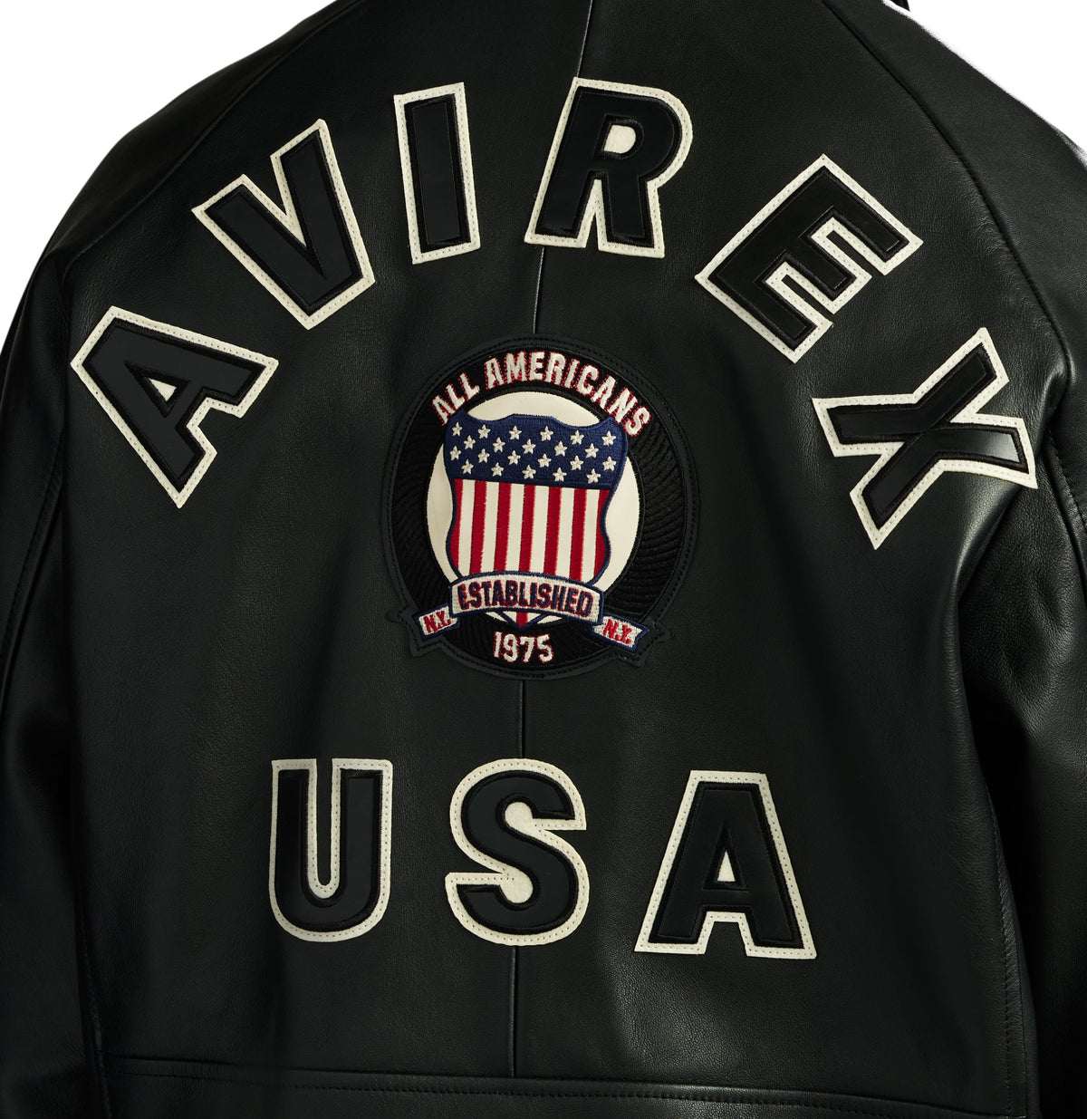 Avirex "Icon" Leather Jacket - Black